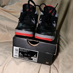Jordan Kids Sneakers - Black, Red, and Gray